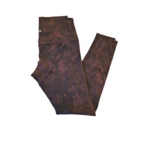 Lululemon‎ Women’s Wunder Under Luon Yoga Leggings - Size 10 Rare Wine Marbled